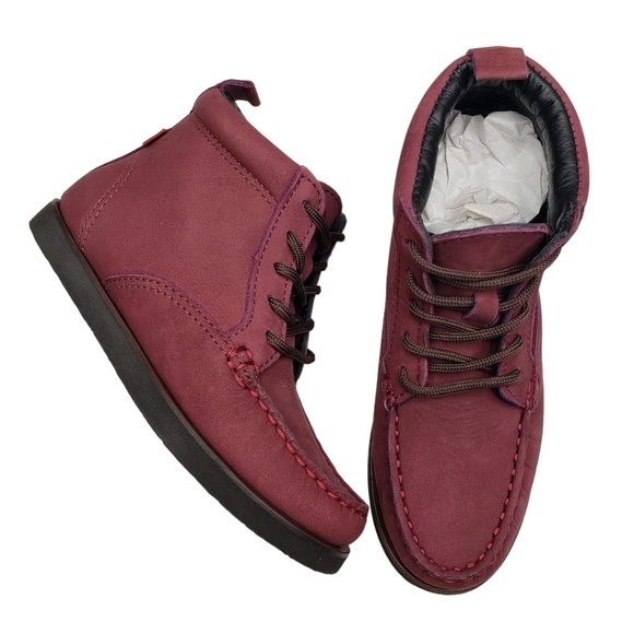 Marc JosephNIB Gramercy Wine Nubuck Leather High Top Booties Girl's 11.5